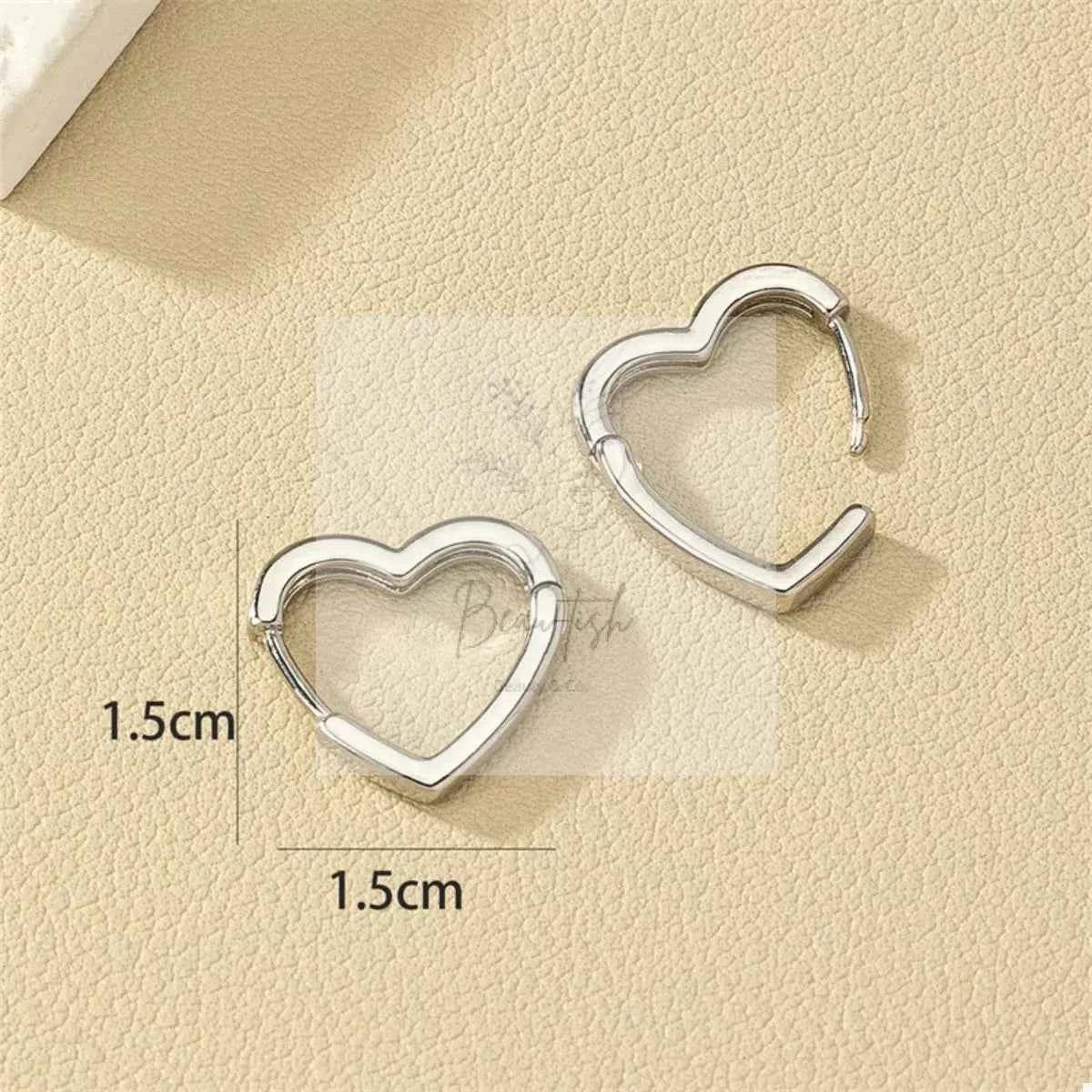 Alloy Heart Shape Hoop Earrings