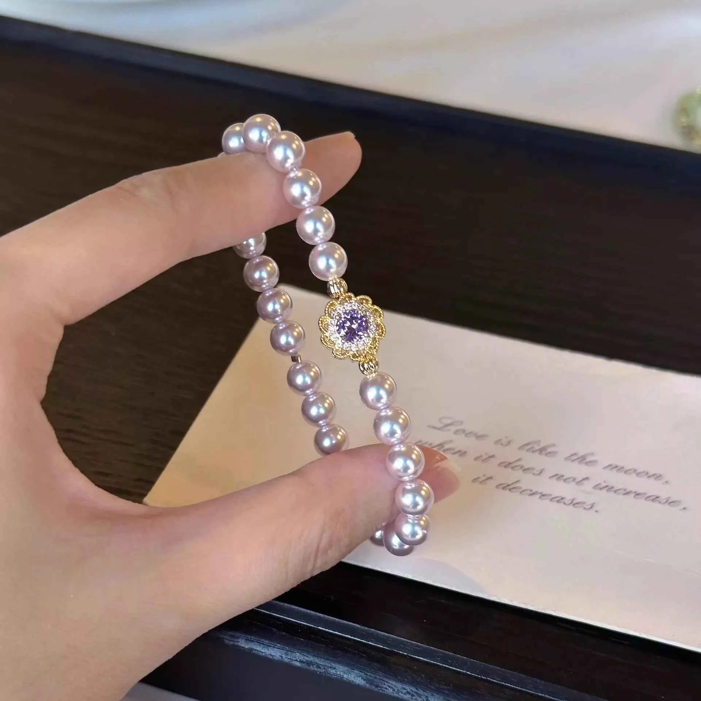 18K Gold-Plated Pearl Bracelet