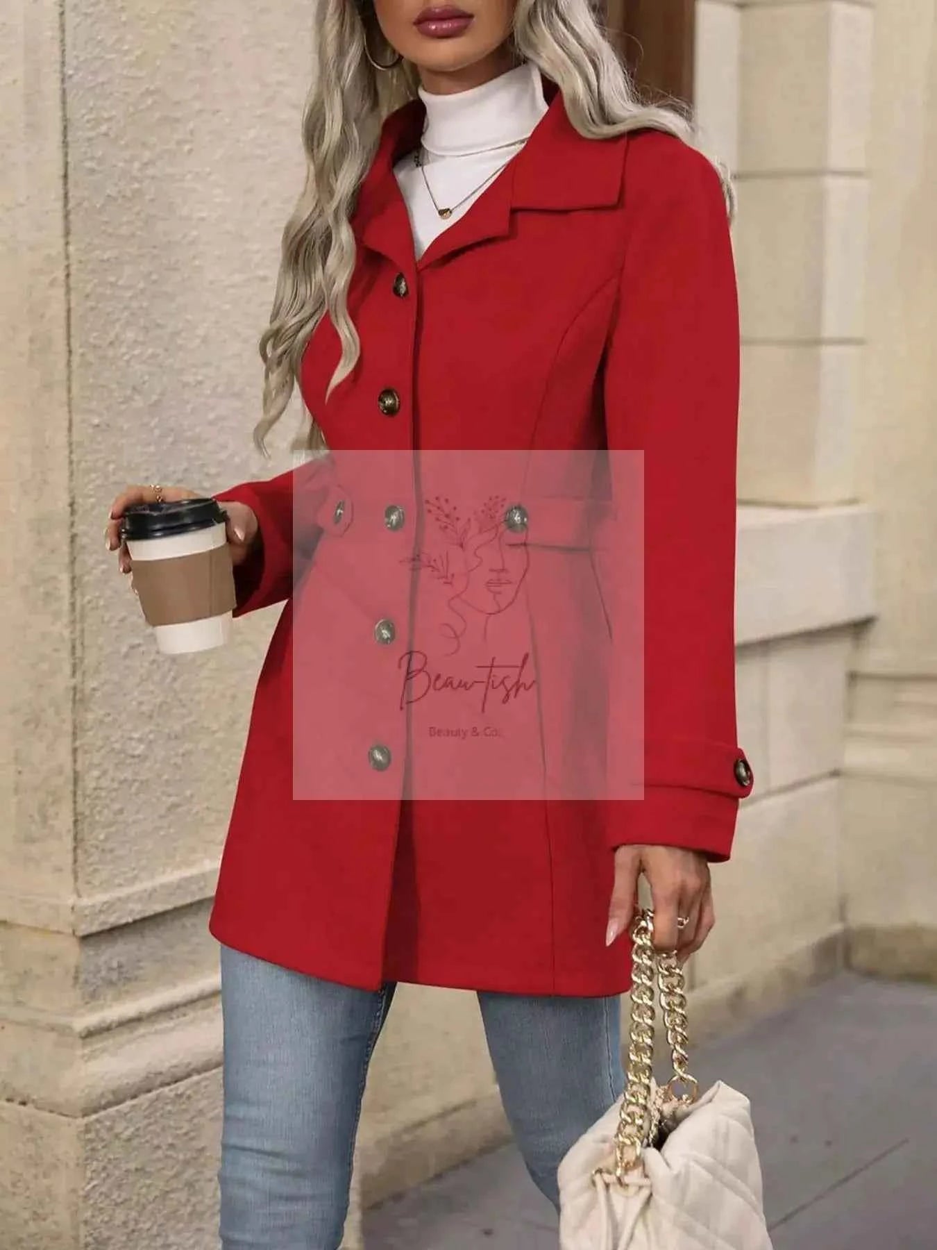 Button Up Long Sleeve Outerwear