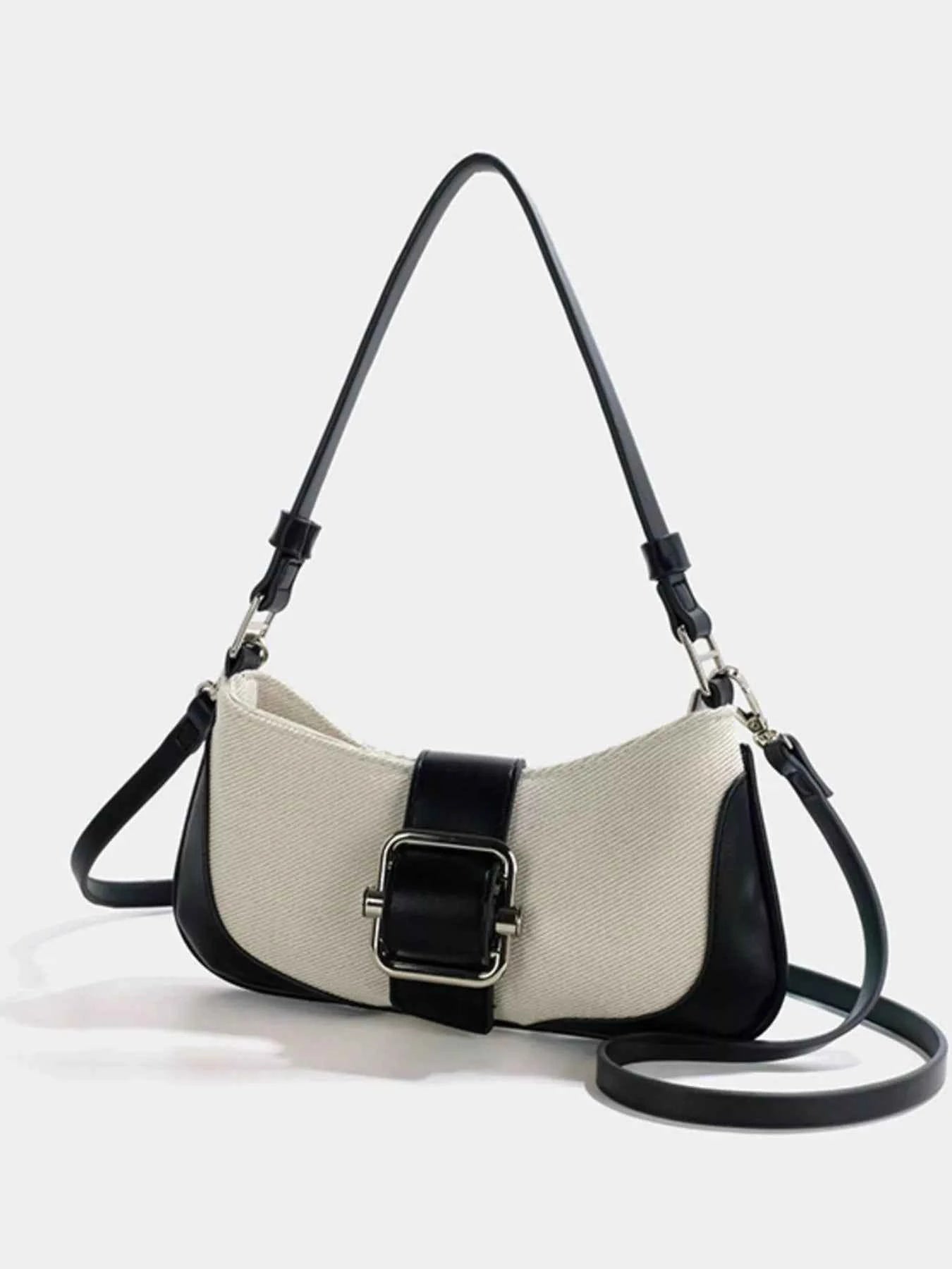 Buckle Accent Shoulder Bag