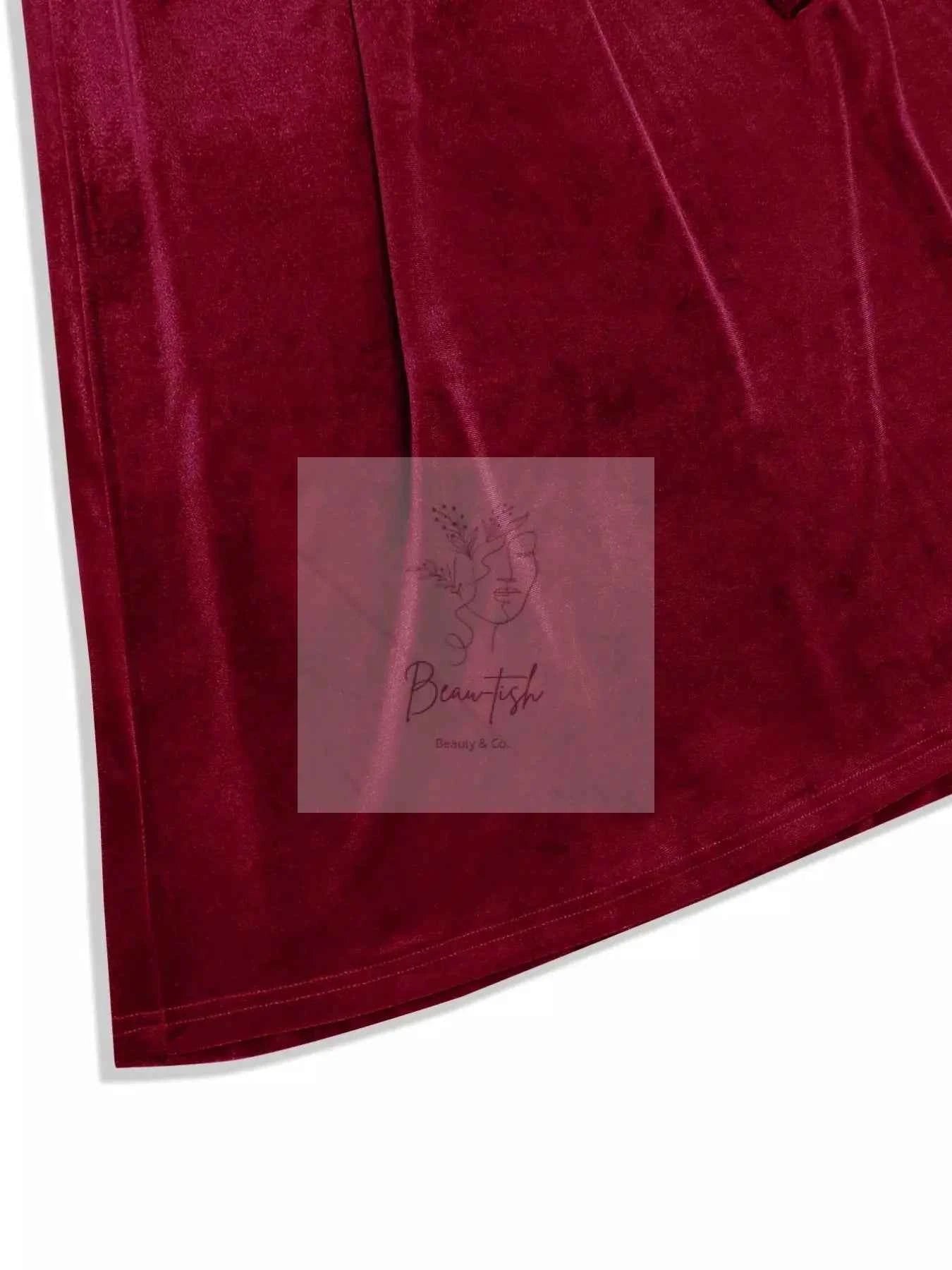 Velvet Wrap Surplice Maxi Dress