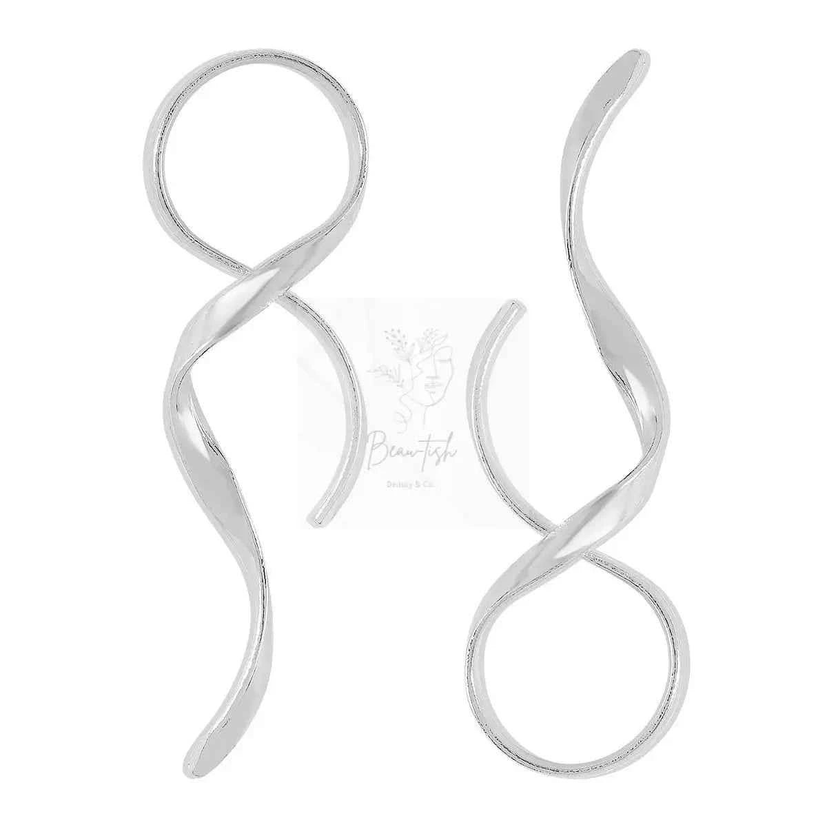 Alloy Spiral Drop Earrings