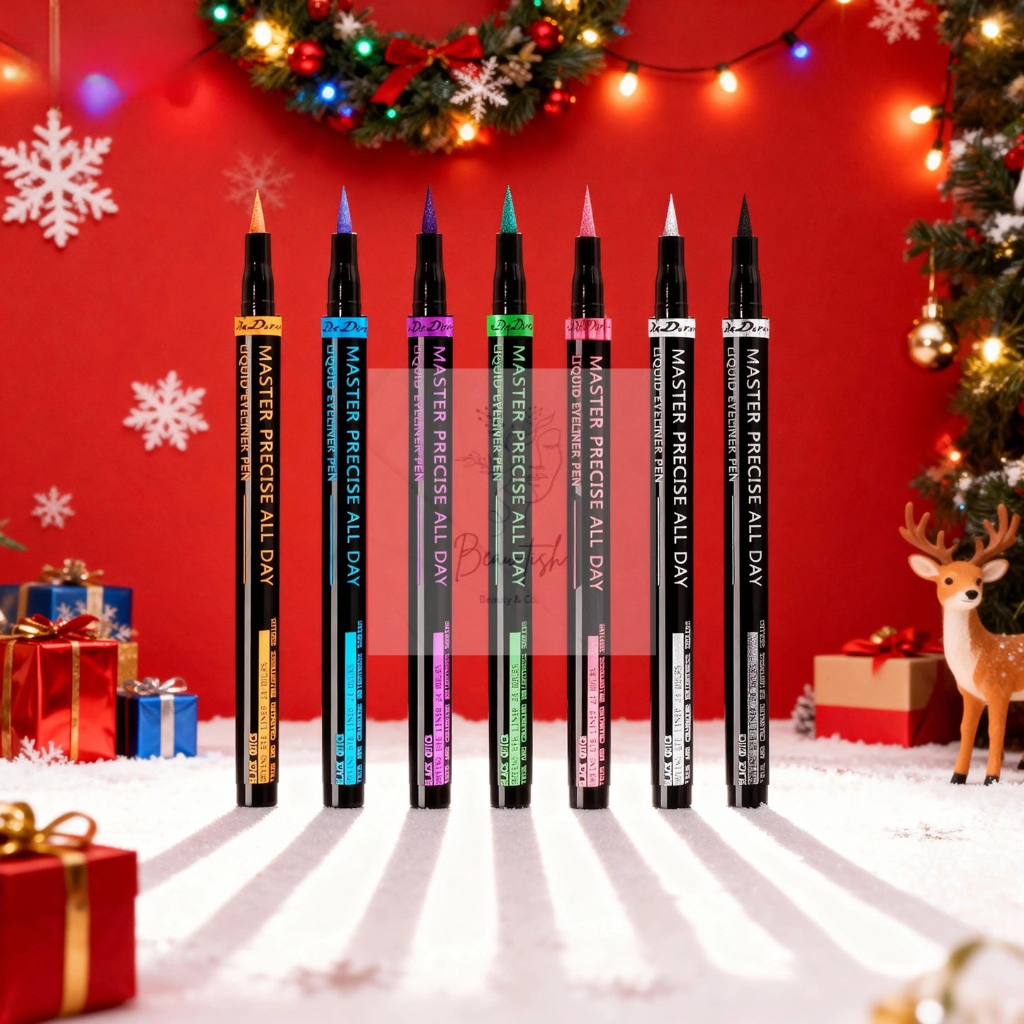 7-Color Liquid Eyeliner And Eyeshadow Pencil, Long-Lasting & Non-Smudge, Dual-Headed Design
