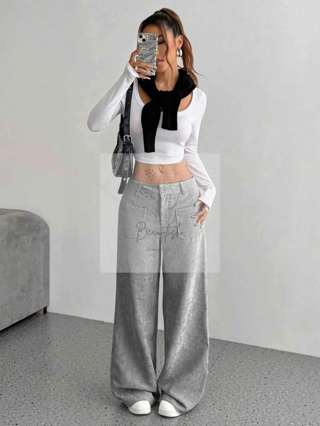 Wide Leg Corduroy Pants