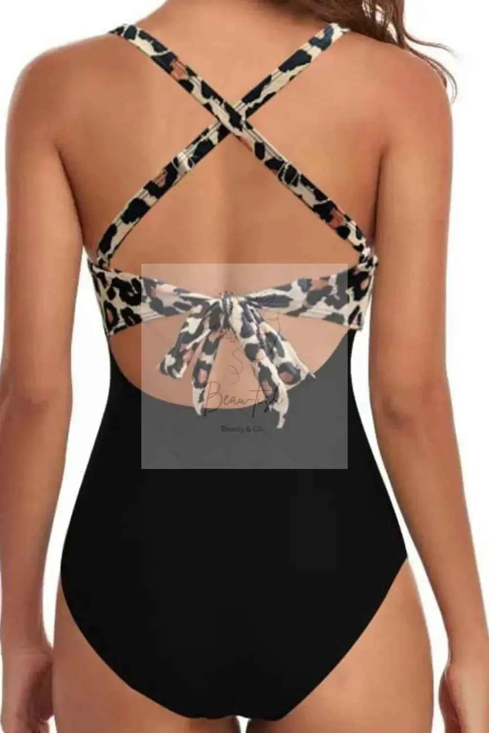 Tied Crisscross Cutout One-Piece Swimwear