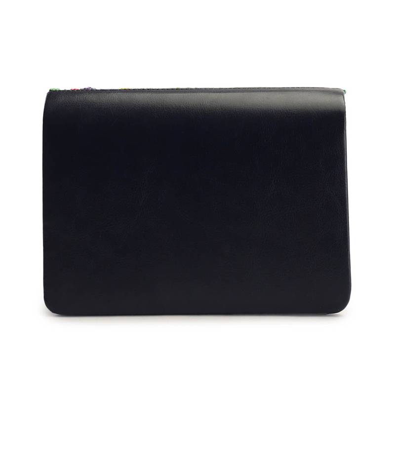THE PURPLE SACK Beaded Hawaii Clutch