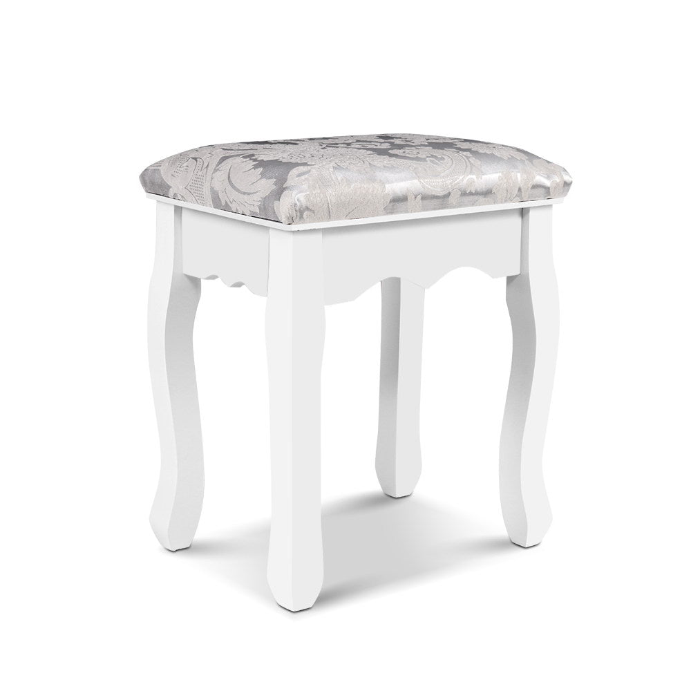 Artiss Dressing Table Stool – Velvet White