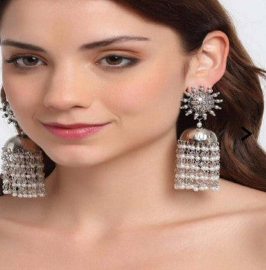 Chakra Jhumka With Pearls