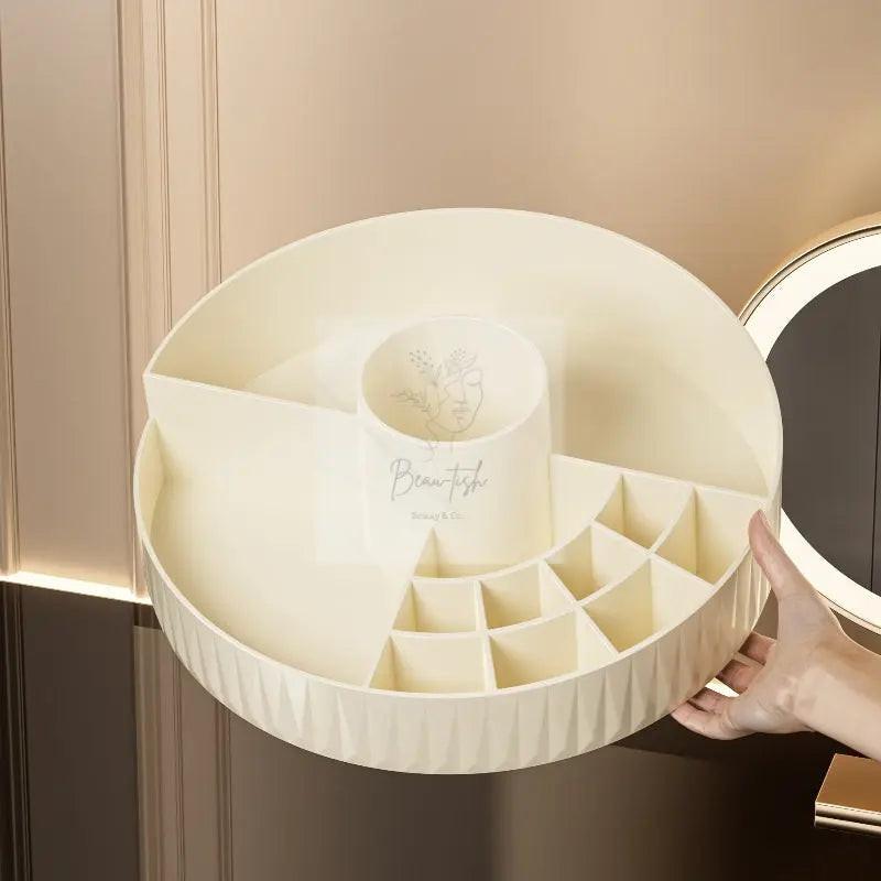 Rotatable Cosmetic Organizer (white) - Beau-tish Beau-tish