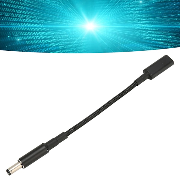 USB Type C Female to 5.5x2.1mm Male Adapter Cable Double PD E Mark Chip Portable 100W USB Type C Adapter Cable