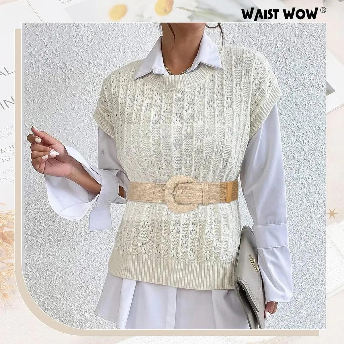 Fashionable Bohemian belts - Rattan belts Raffia women's belts - Beau-tish Beau-tish