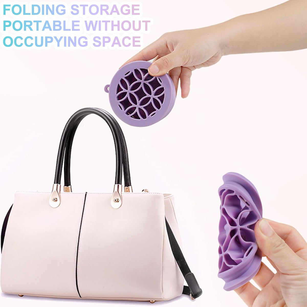 2-in-1 Silicone Makeup Brush Cleaner & Holder – Purple