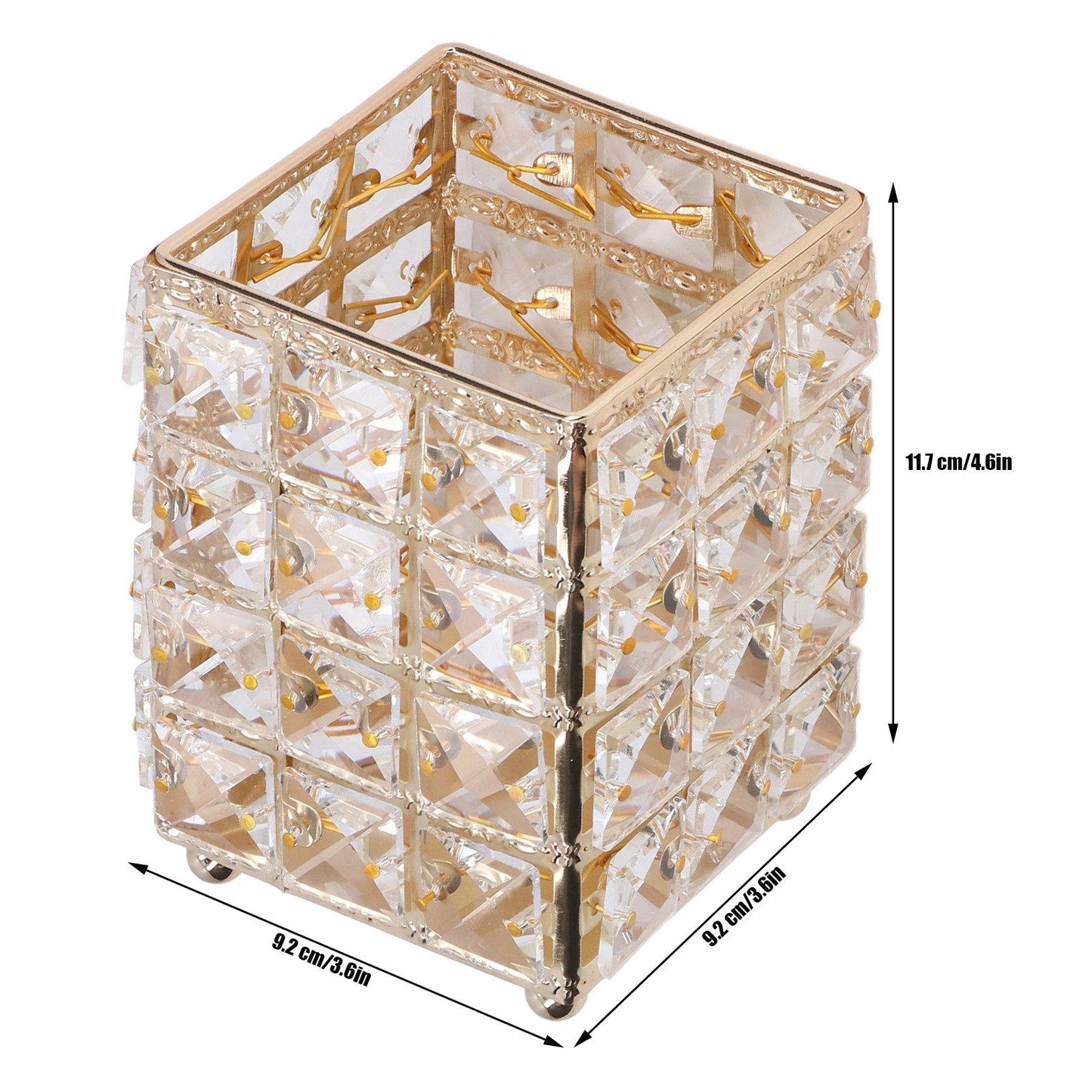 European Style Makeup Brush Holder – Luxury Gold Cosmetic Storage Cup