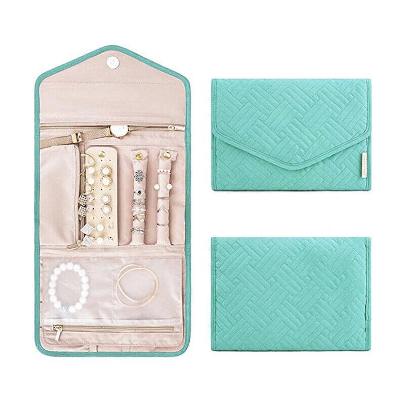 Periea Travel Jewellery Roll -Jewellery Travel Pouch Portable Case Box Organiser - Black - Beau-tish Beau-tish