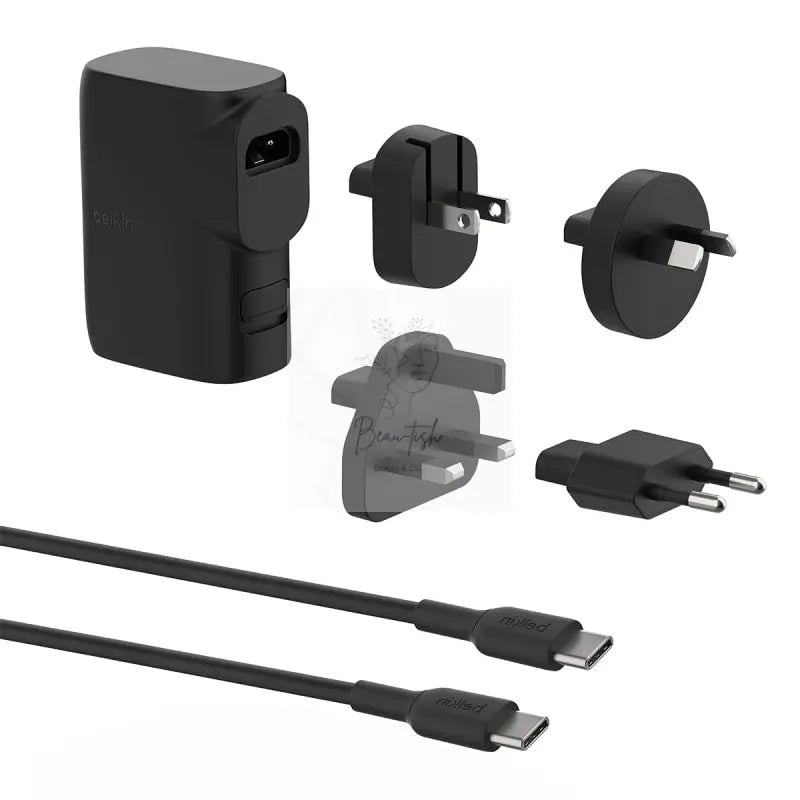 Belkin BoostCharge Hybrid Wall Charger 25W + Power Bank 5K with Travel Adapter Kit - Beau-tish Beau-tish