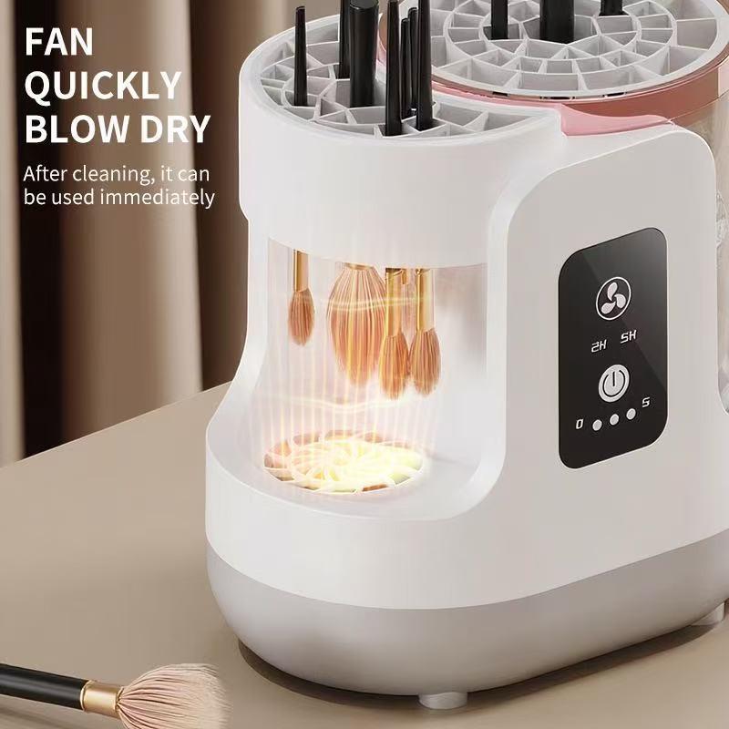 Automatic Electric Makeup Brush Cleaner with UV Sterilization & Fast Drying – Rechargeable, One-Touch Cleaning