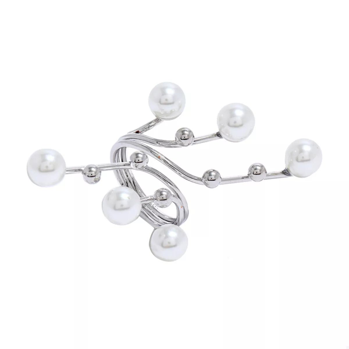 Pearl Bypass Ring Gold Plated