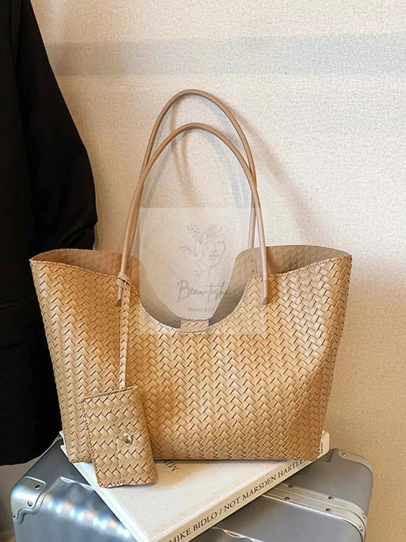 Woven Texture Large Capacity Tote Bag