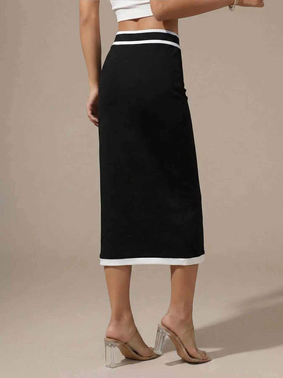 Contrast Trim Skirt
