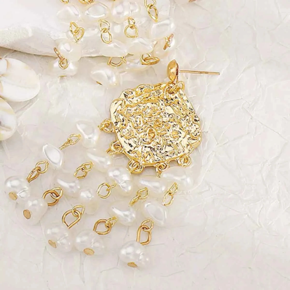 18K Gold-Plated Dangle Earrings