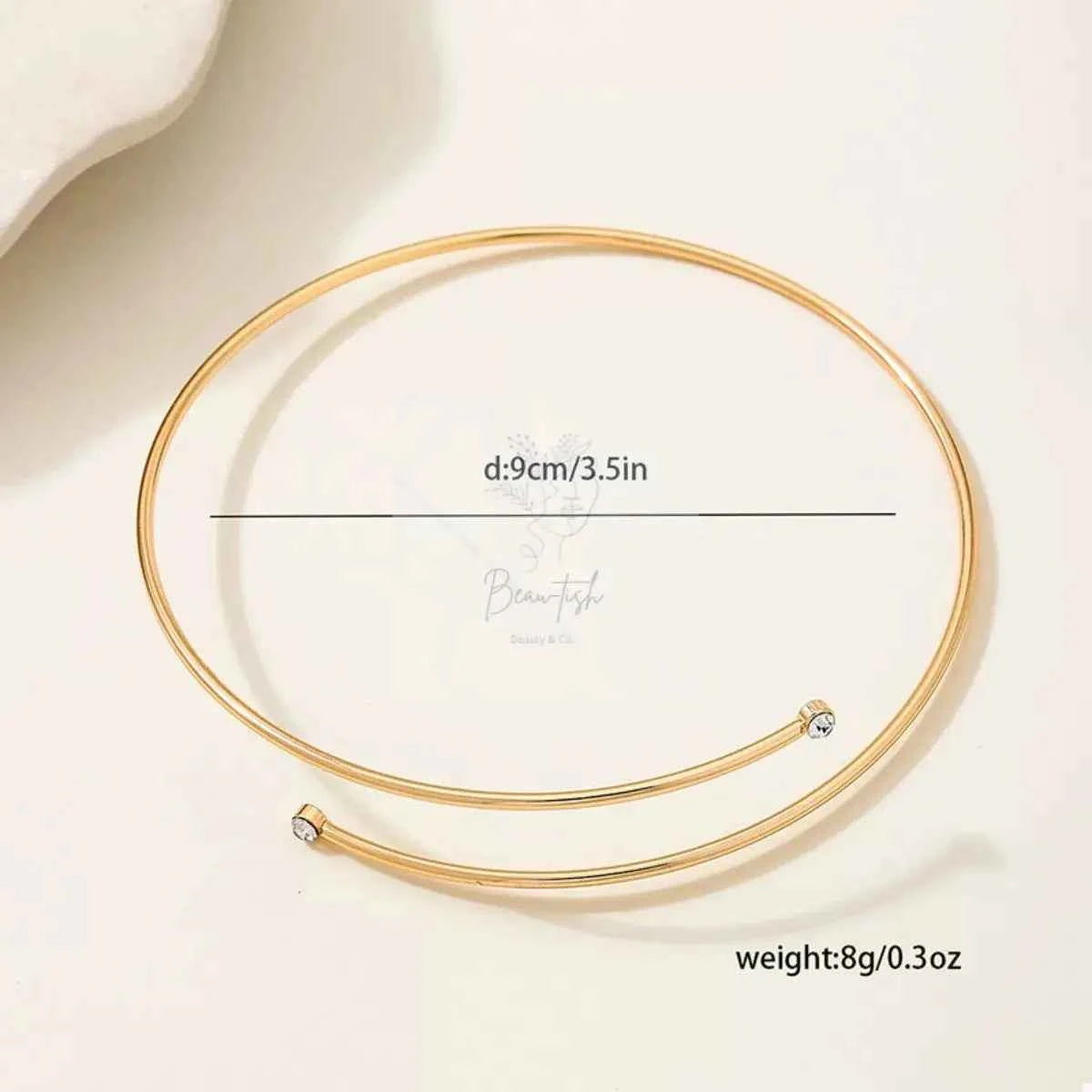 Delicate Gold Wire Upper Arm Bracelet