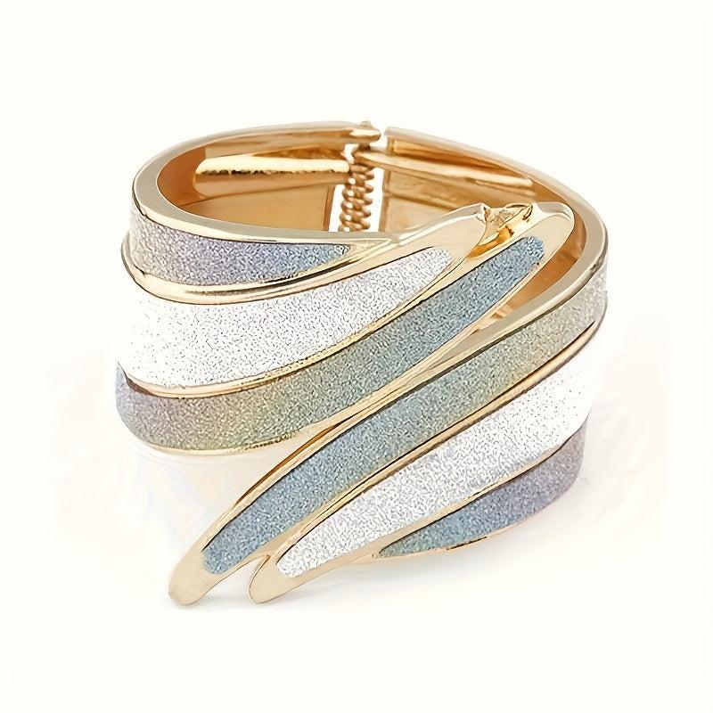 Fashionable exaggerated angel wings cuff bracelet shiny hand jewelry