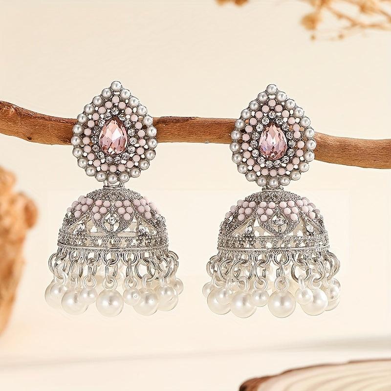 Fashionable Jhumka Elegant Bohemian Style Rhinestone Drop Earrings