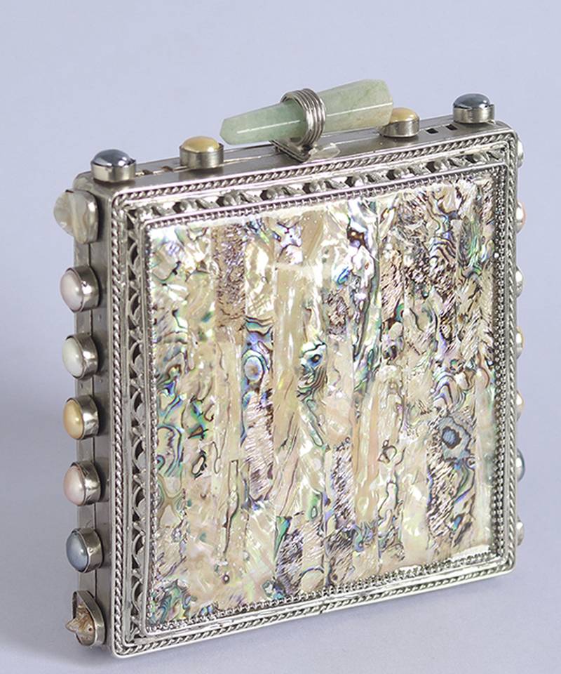 Mother of Pearl Gold Clutch