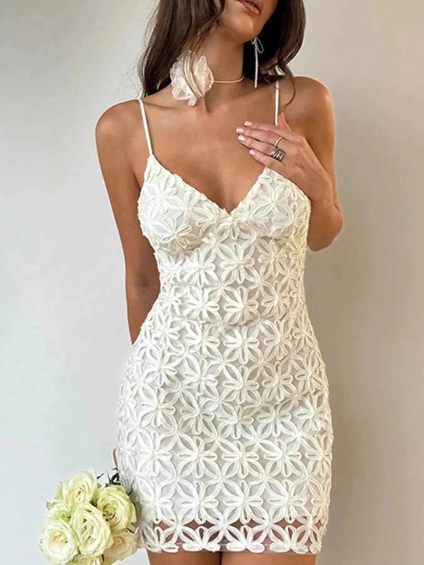 Lace Bodycon Mini Dress