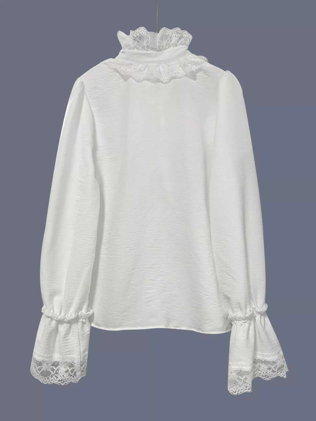 Lace Trim Button Up Shirt