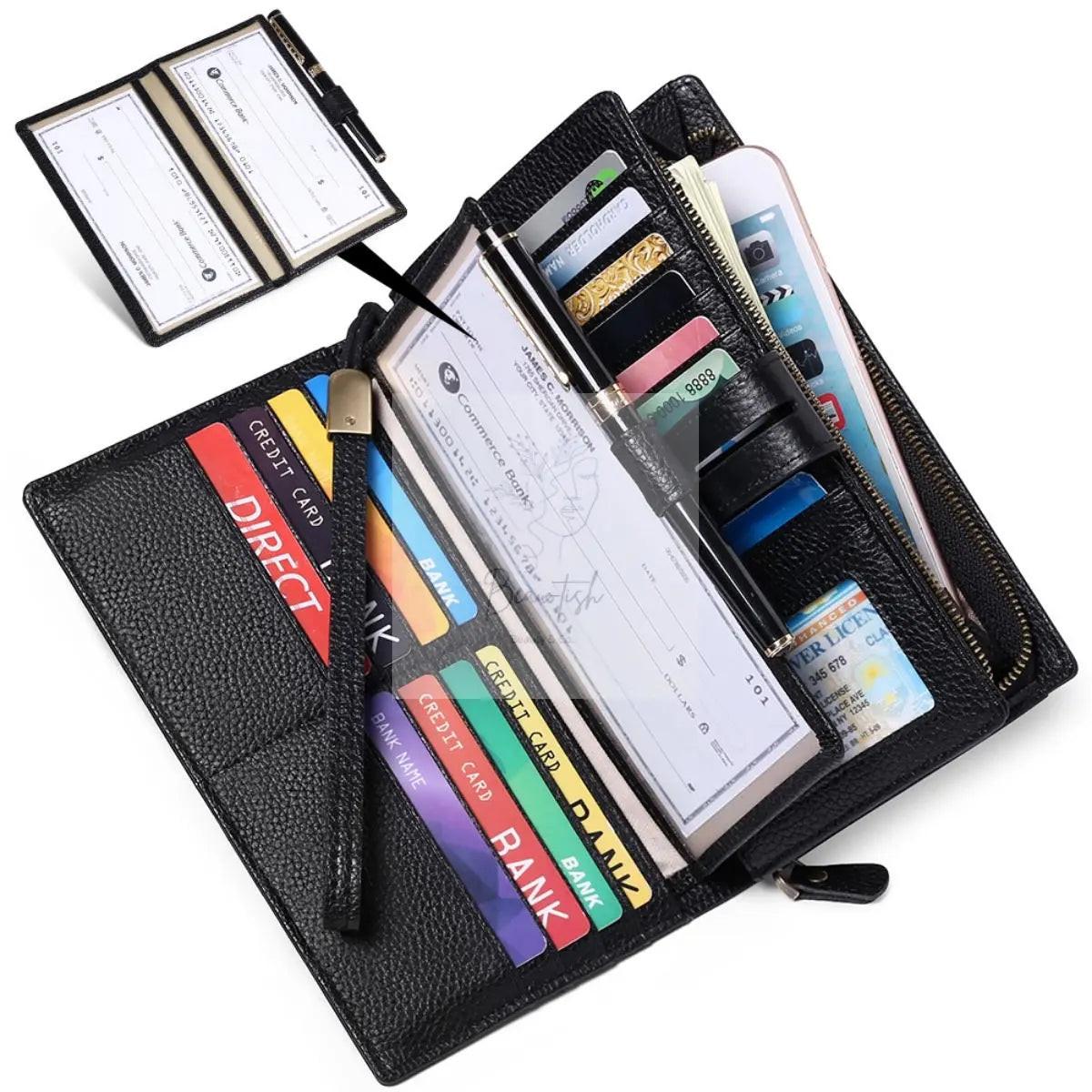 Leather Long Wallet
