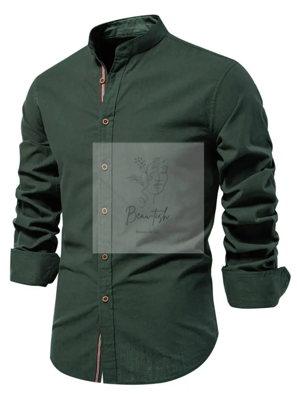 Men's Full Size Button Down Embroidered Shirt Plus Size