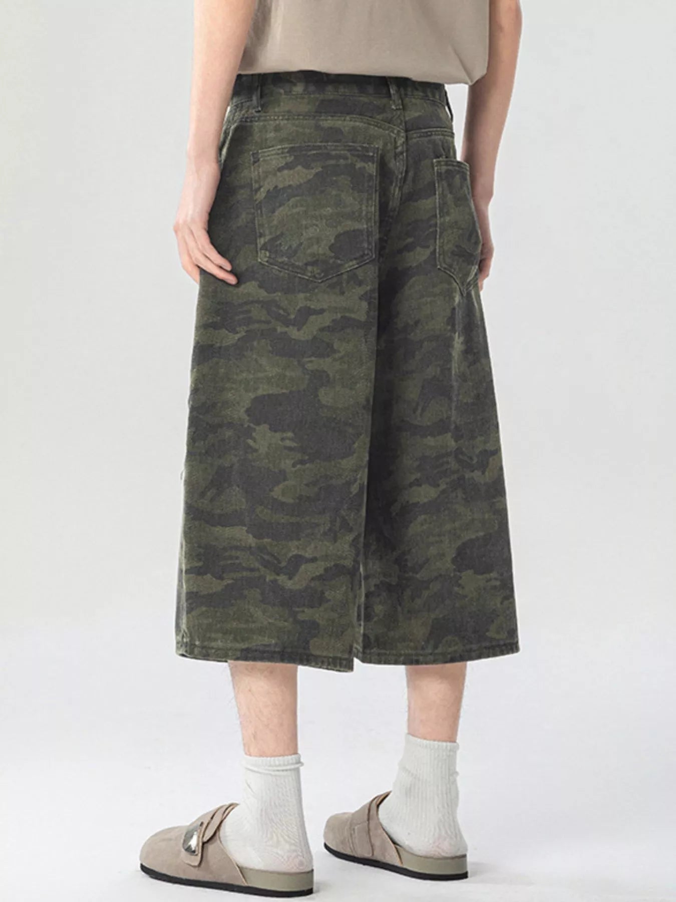 Men's Urban Camo Wide Leg Cargo Pants