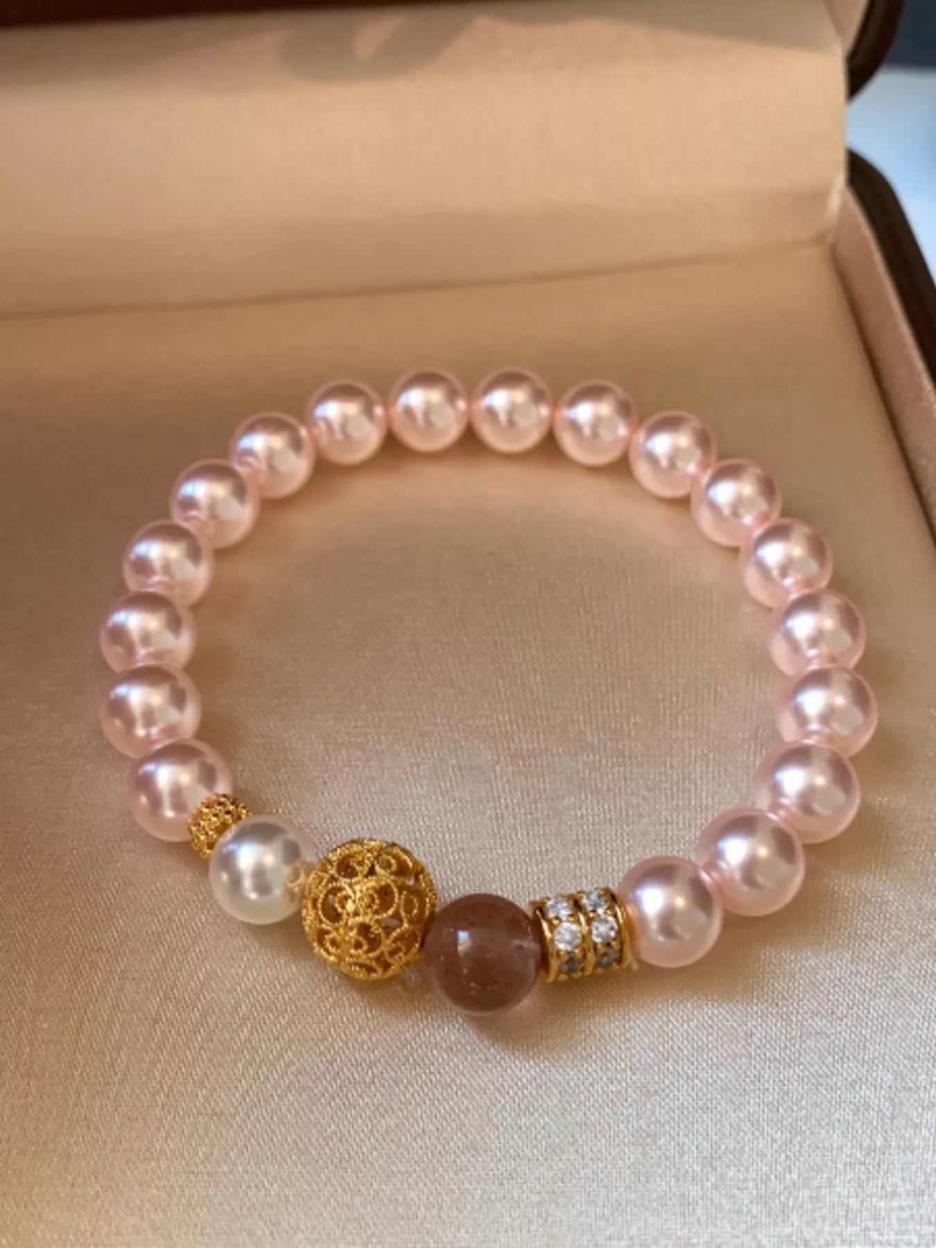 Pearl Crystal Chain Bracelet