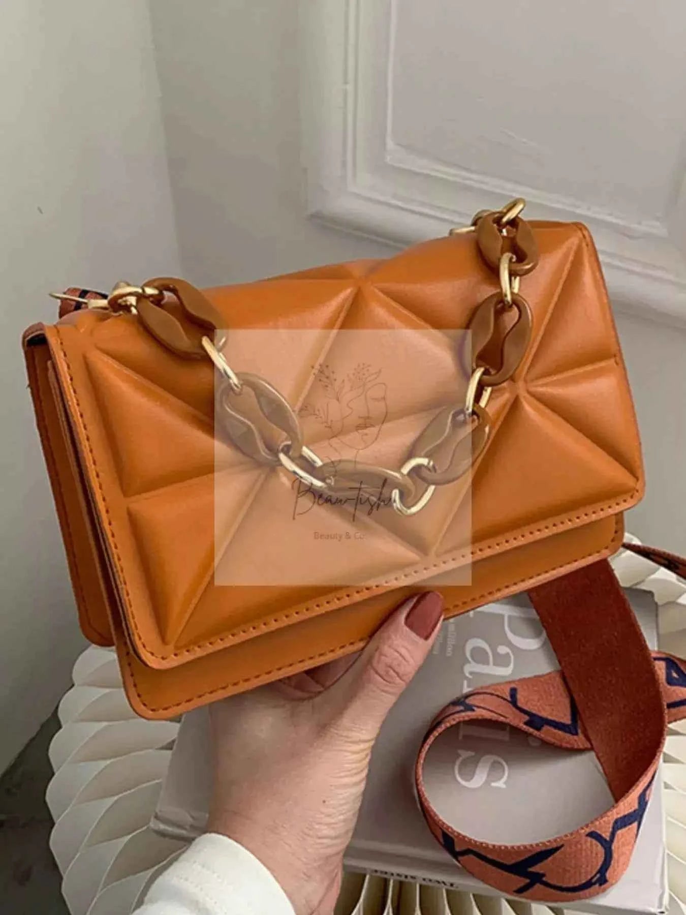 Quilted Adjustable Strap Crossbody Bag