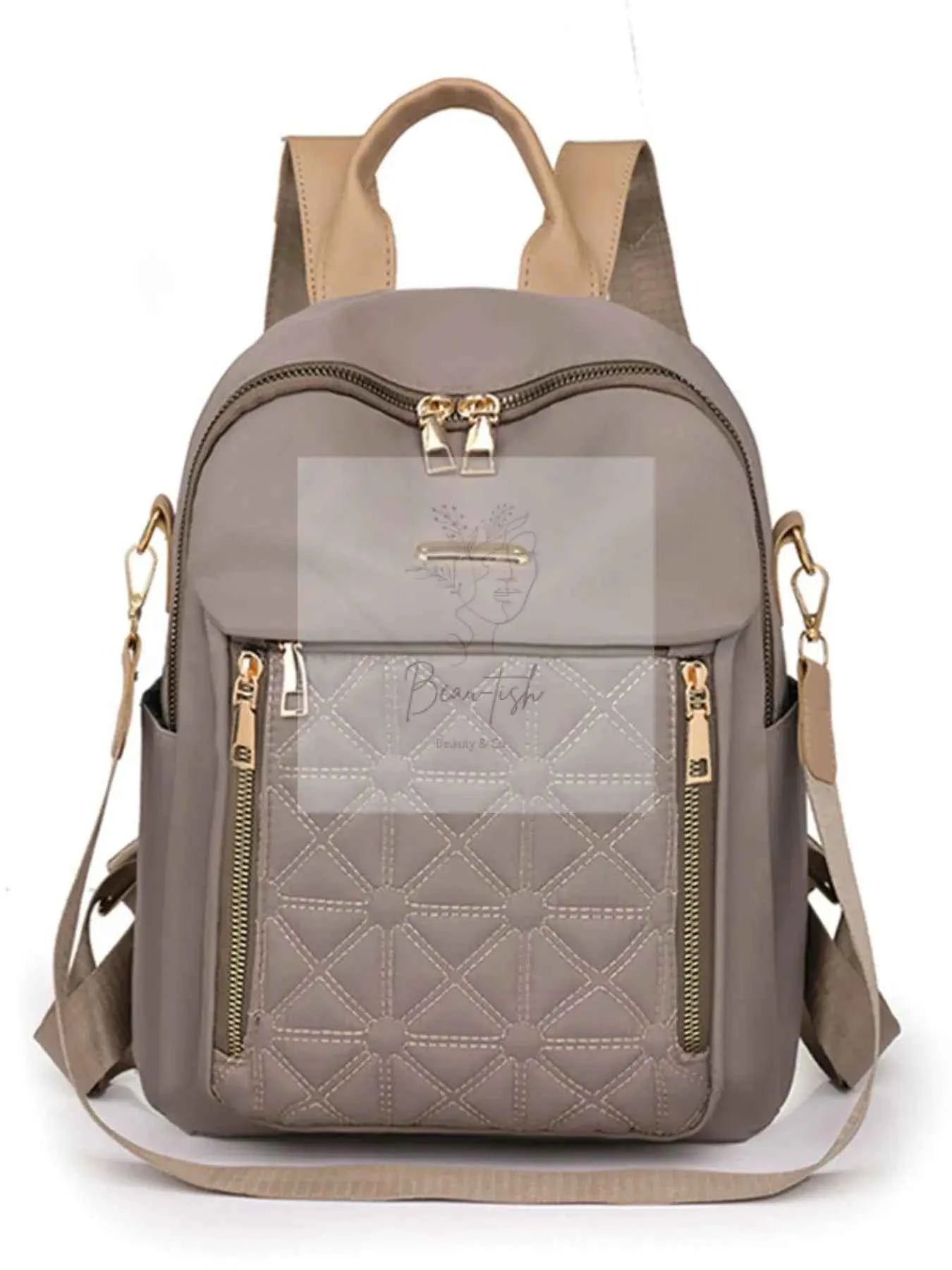 Quilted Oxford Cloth Backpack Bag