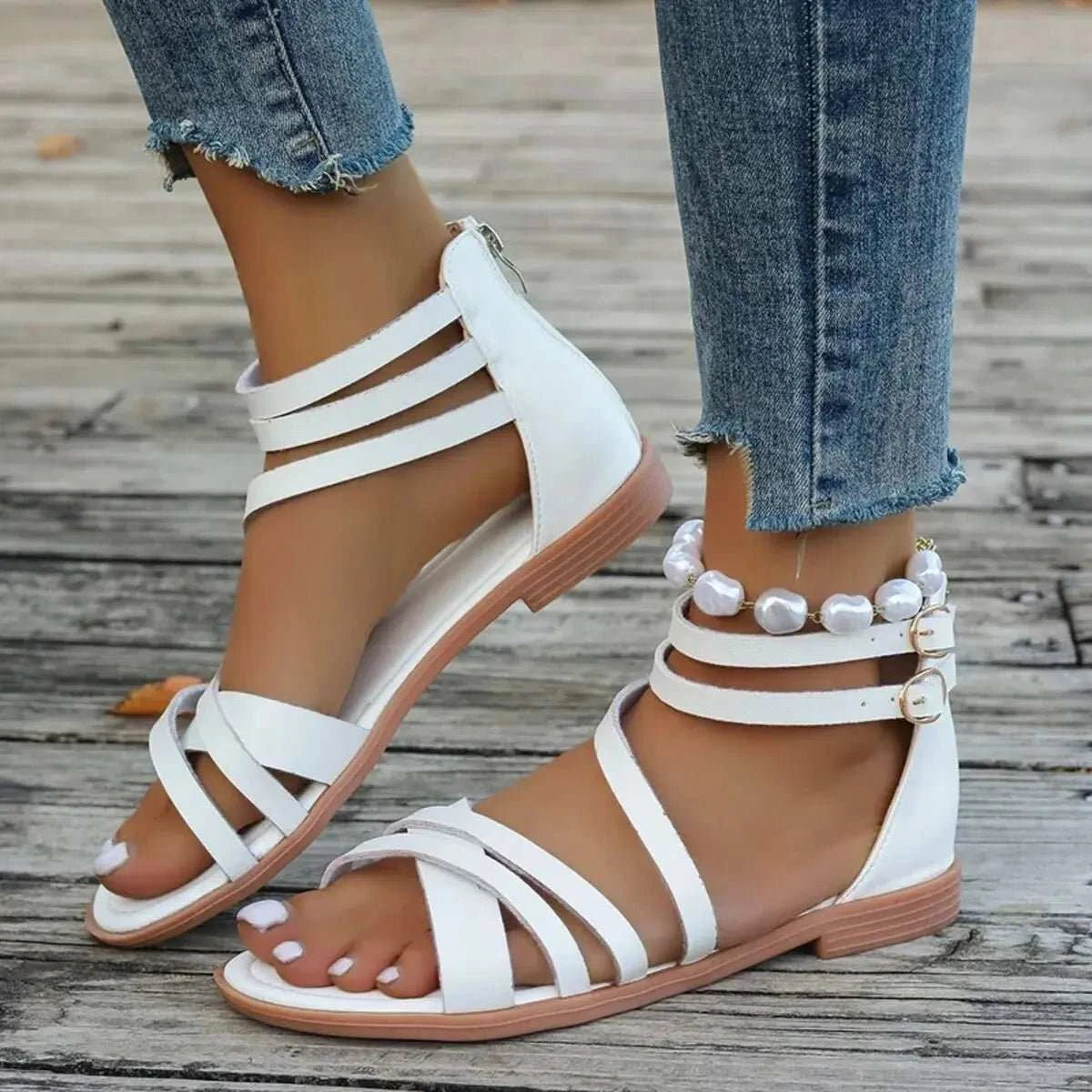Strappy Flat Sandals