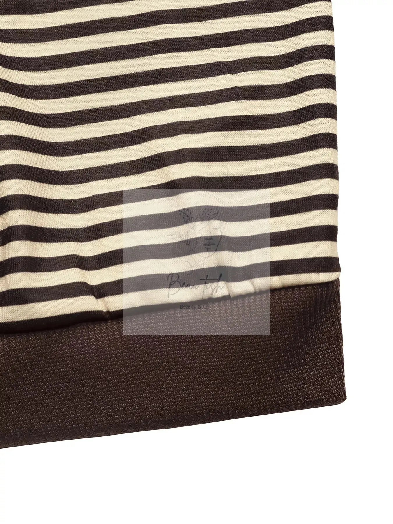 Striped Single Shoulder T-Shirt