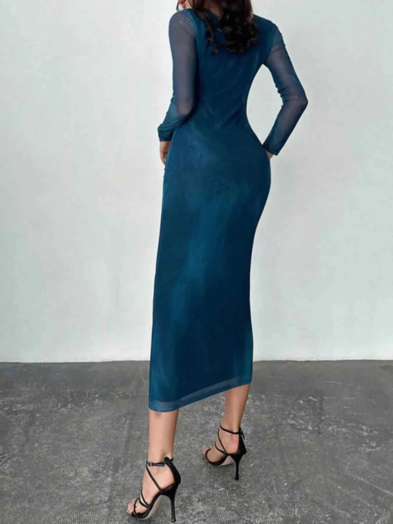 Tie-Dye Bodycon Maxi Dress