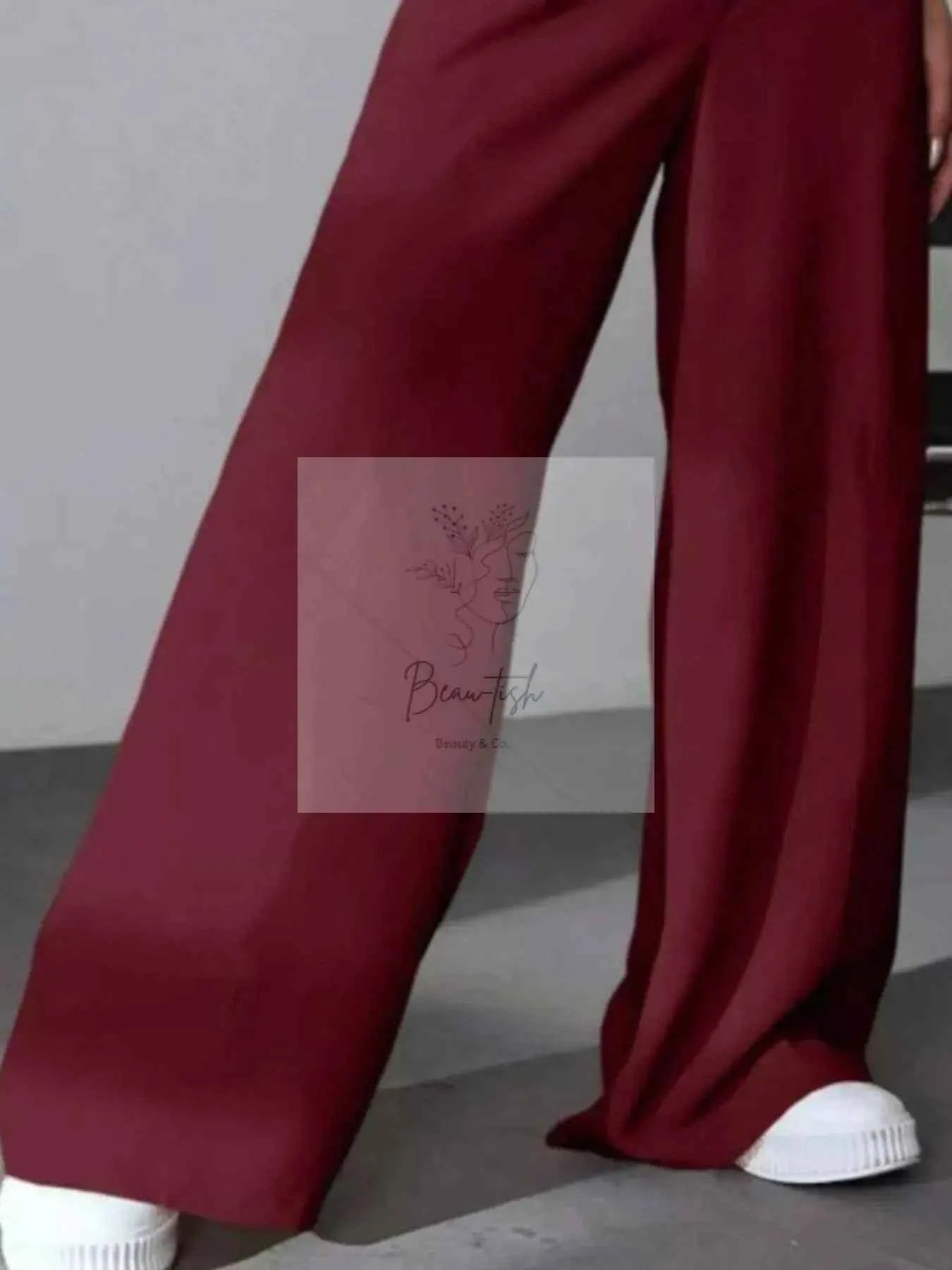 Wide Leg Pleated Pants