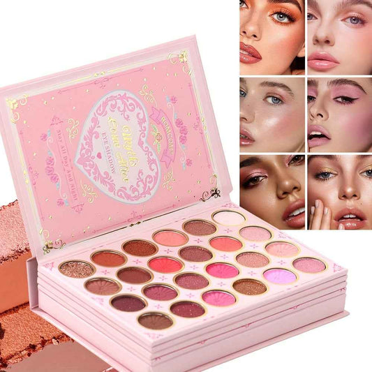 70-color Multi-functional Book Palette Makeup Set, Featuring Matte, Highlighter with Fine Glitter, Berry, Brown, Coral, Orange, Suitable for Daily Use, Parties, and Gatherings, As An Exceptional Gift for the Family and Friends