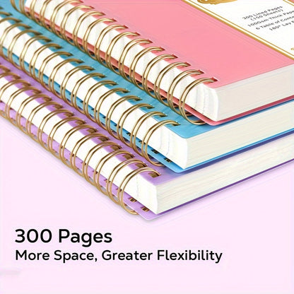 A4 Spiral Notebook Journal – 300 Pages Hardcover Lined Notebook