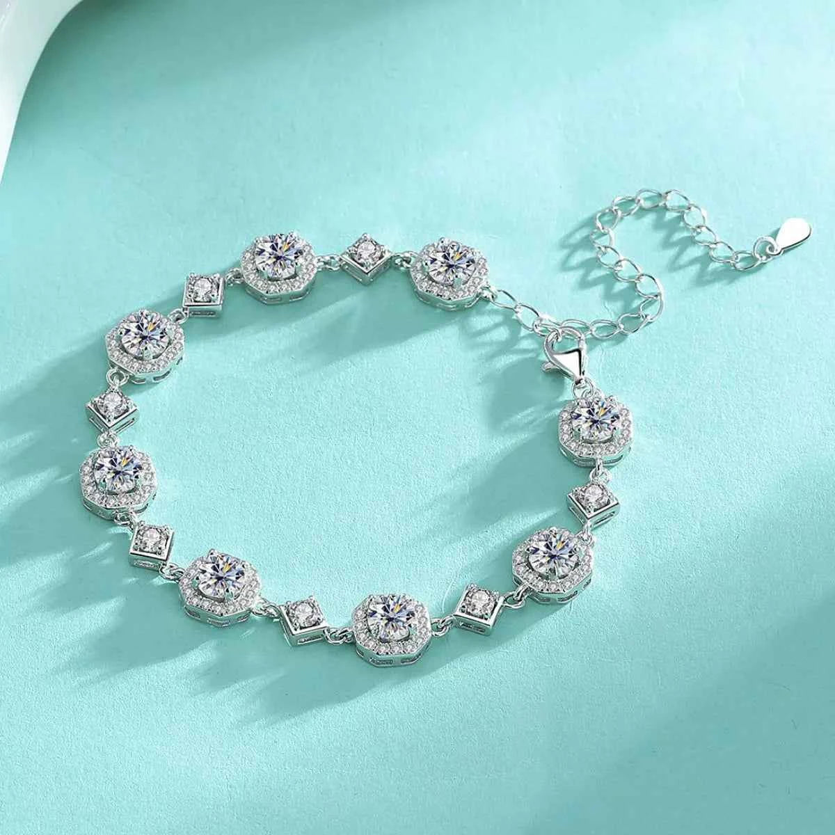 4 Carat 925 Sterling Silver Moissanite Bracelet