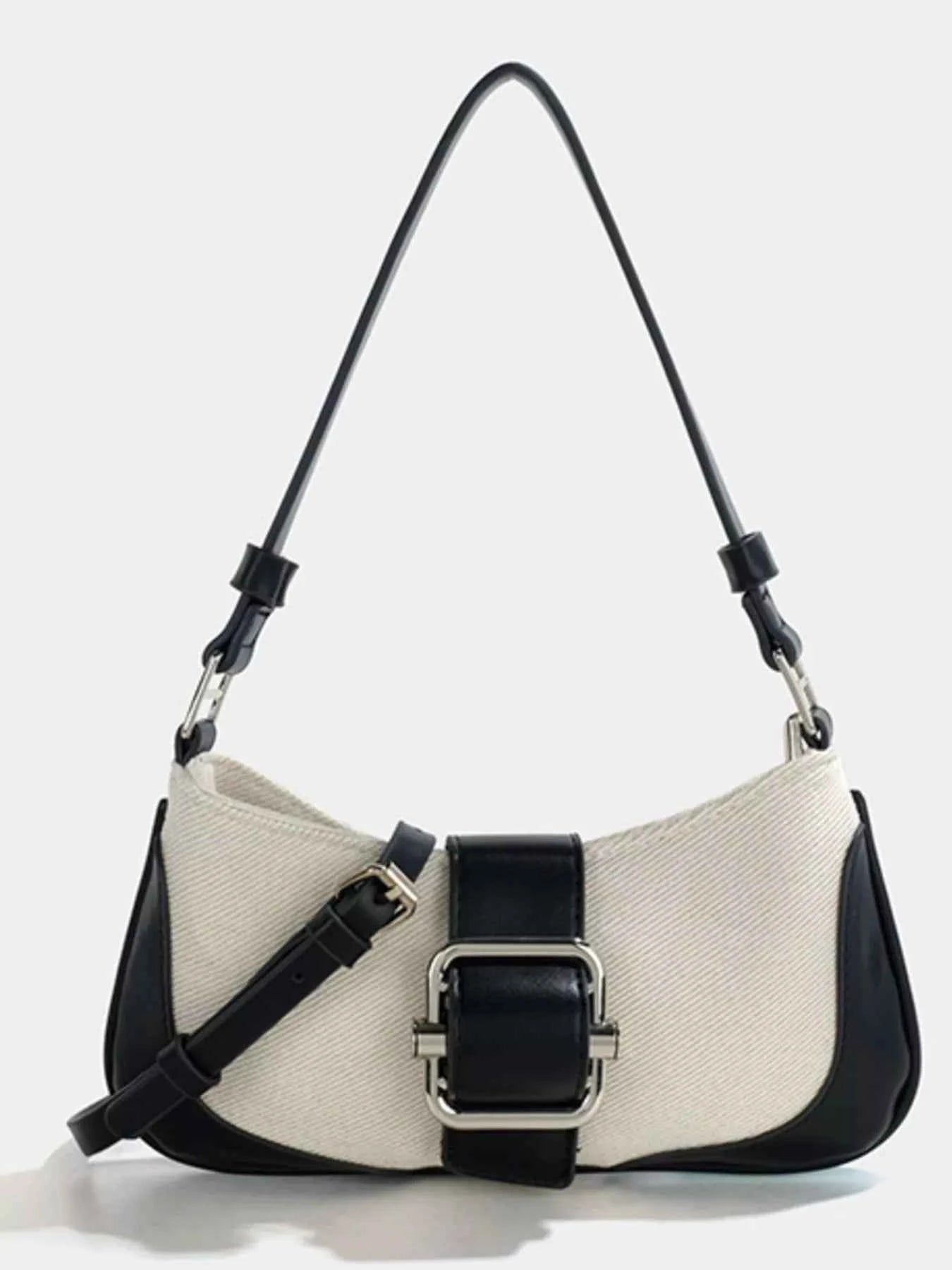 Buckle Accent Shoulder Bag
