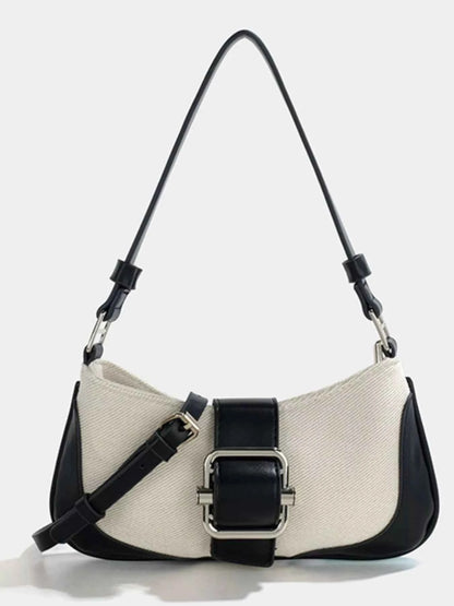 Buckle Accent Shoulder Bag