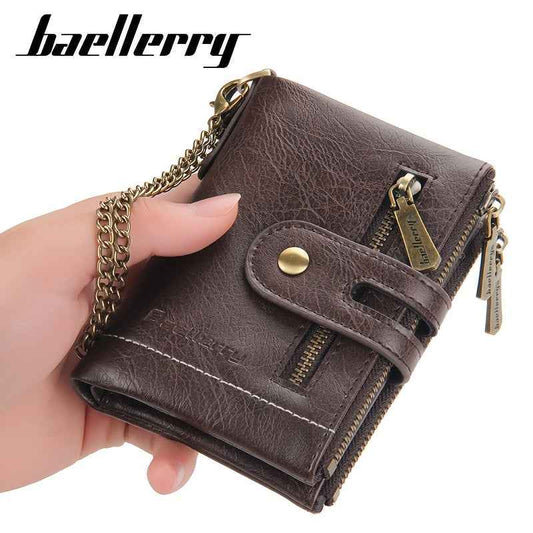 Retro Multi-Card Wallet – Men's Faux Leather Business Wallet