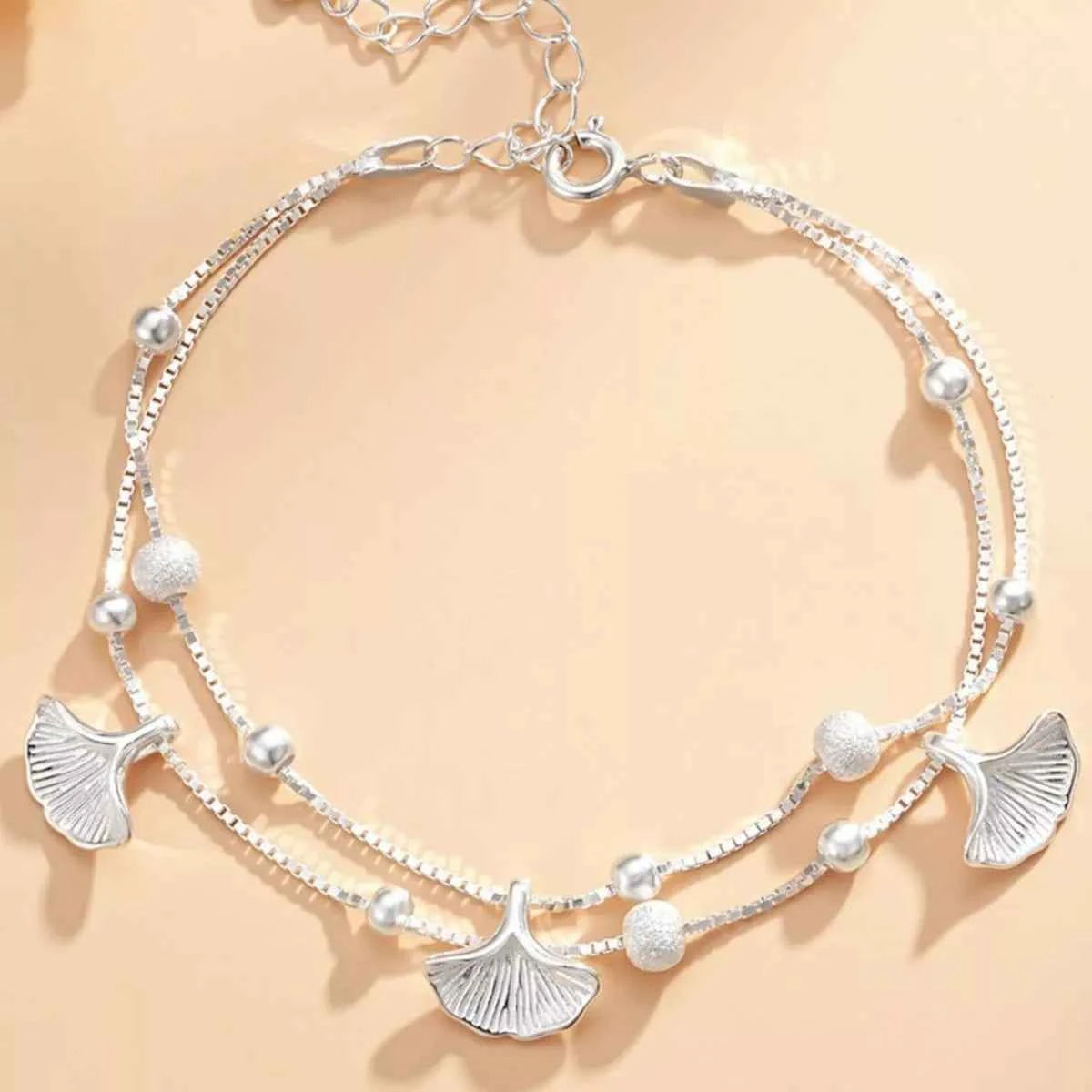 Double Layer Ginkgo Leaf Bracelet