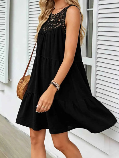 Lace Detail Sleeveless Dress