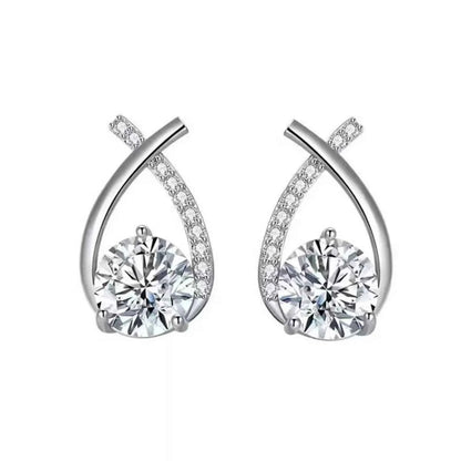1 Carat 925 Sterling Silver Moissanite Earrings