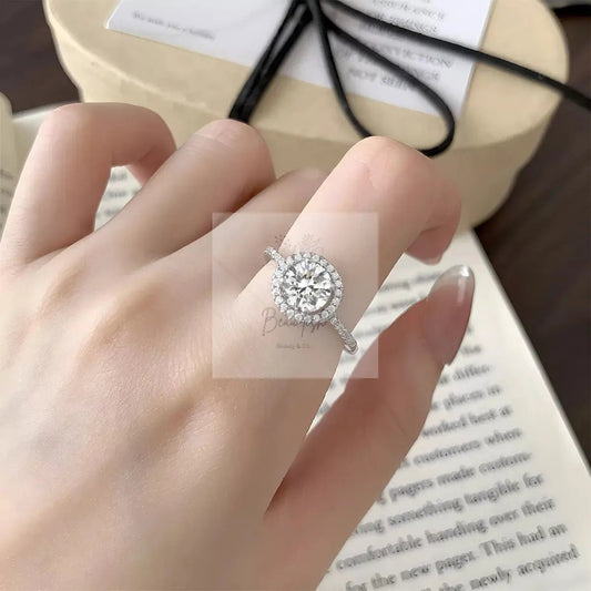 1 Carat Moissanite 925 Sterling Silver Ring